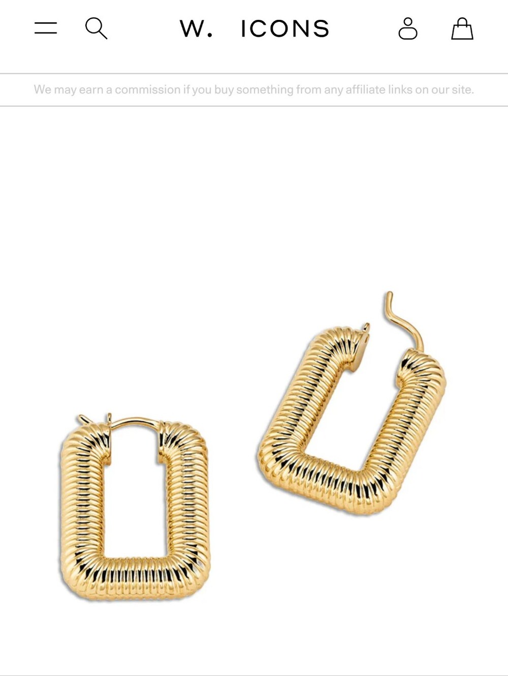 Mejuri Ribbed Oversized Hoops - Picture 2 of 3